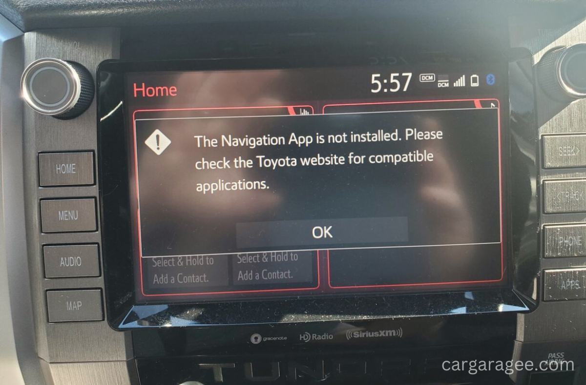 toyota navigation app not installed