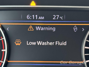 how to reset low washer fluid light