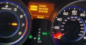 sh awd light on acura mdx