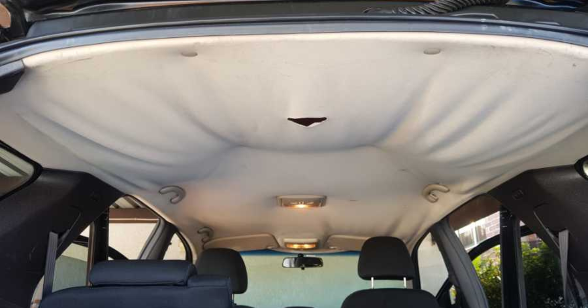 how to fix sagging headliner in car bmw